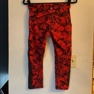 lululemon floral print tights